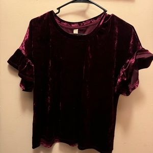 Cropped Velvet Altr'd State Top